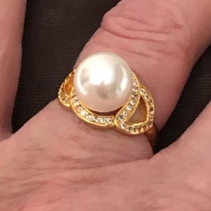 Gold plated over sterling silver ring size 7